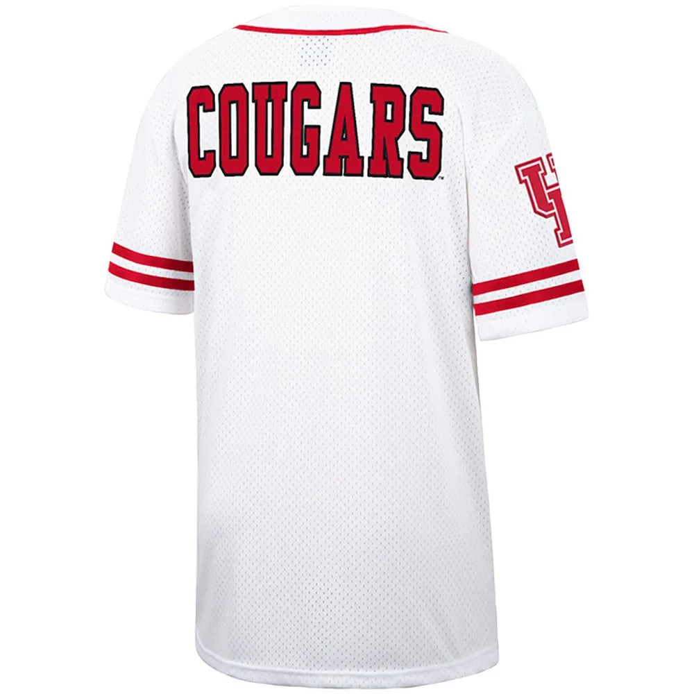 Maillot de baseball boutonné en maille Free Spirited des Houston Cougars Colosseum blanc pour hommes