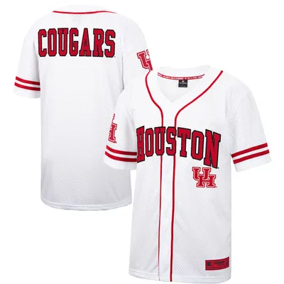 Men's Colosseum Houston Cougars Free Spirited Mesh Button-Up Baseball Jersey