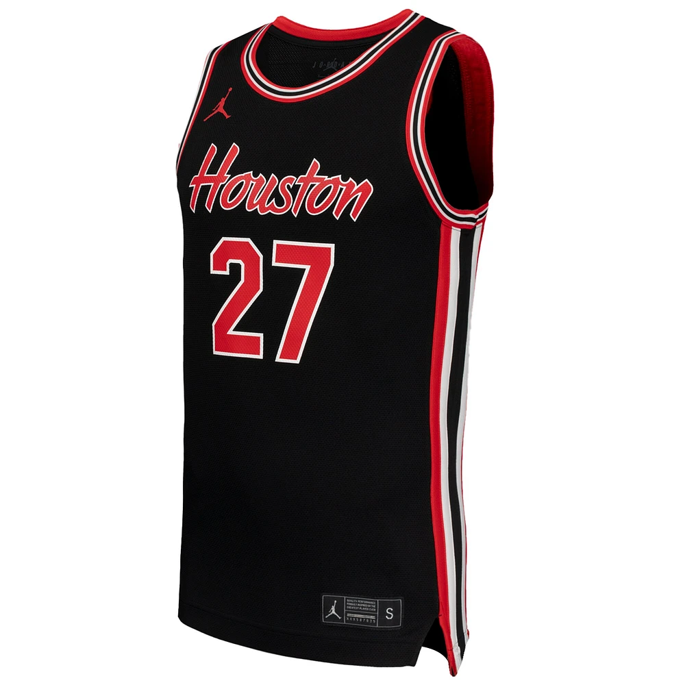 Men's Jordan Brand #27 Black Houston Cougars Replica Basketball Jersey