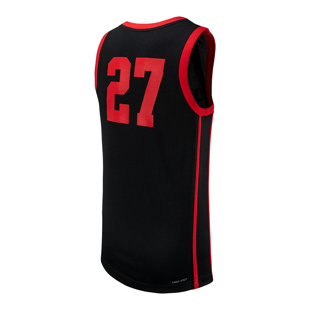 Men's Jordan Brand #27 Black Houston Cougars Replica Basketball Jersey