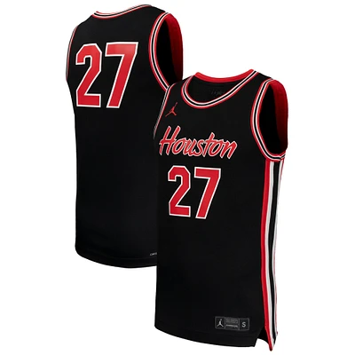 Men's Jordan Brand #27 Black Houston Cougars Replica Basketball Jersey