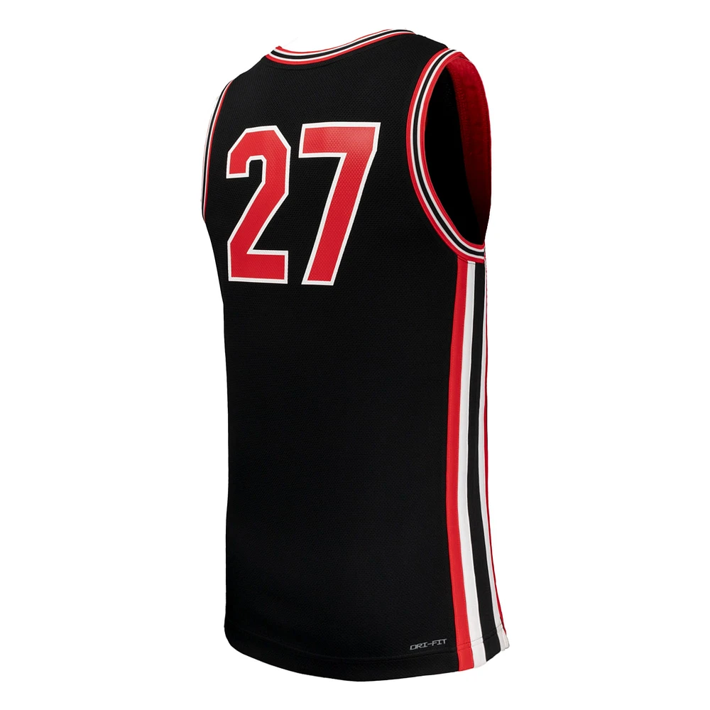 Men's Jordan Brand #27 Black Houston Cougars Replica Basketball Jersey