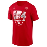 Men's Jordan Brand Red Houston Cougars 2025 NCAA Basketball Tournament March Madness Final Four Regional Champions Locker Room T-Shirt
