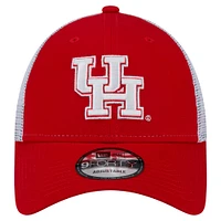 Men's New Era  Red Houston Cougars Trucker 9FORTY Adjustable Hat