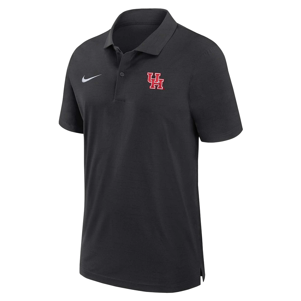 Polo Nike noir Houston Cougars 2024 Sideline Coaches Performance pour homme