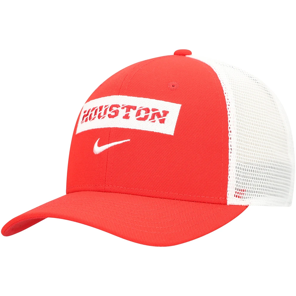 Men's Nike Red Houston Cougars 2024/25 Sideline Rise Trucker Adjustable Hat