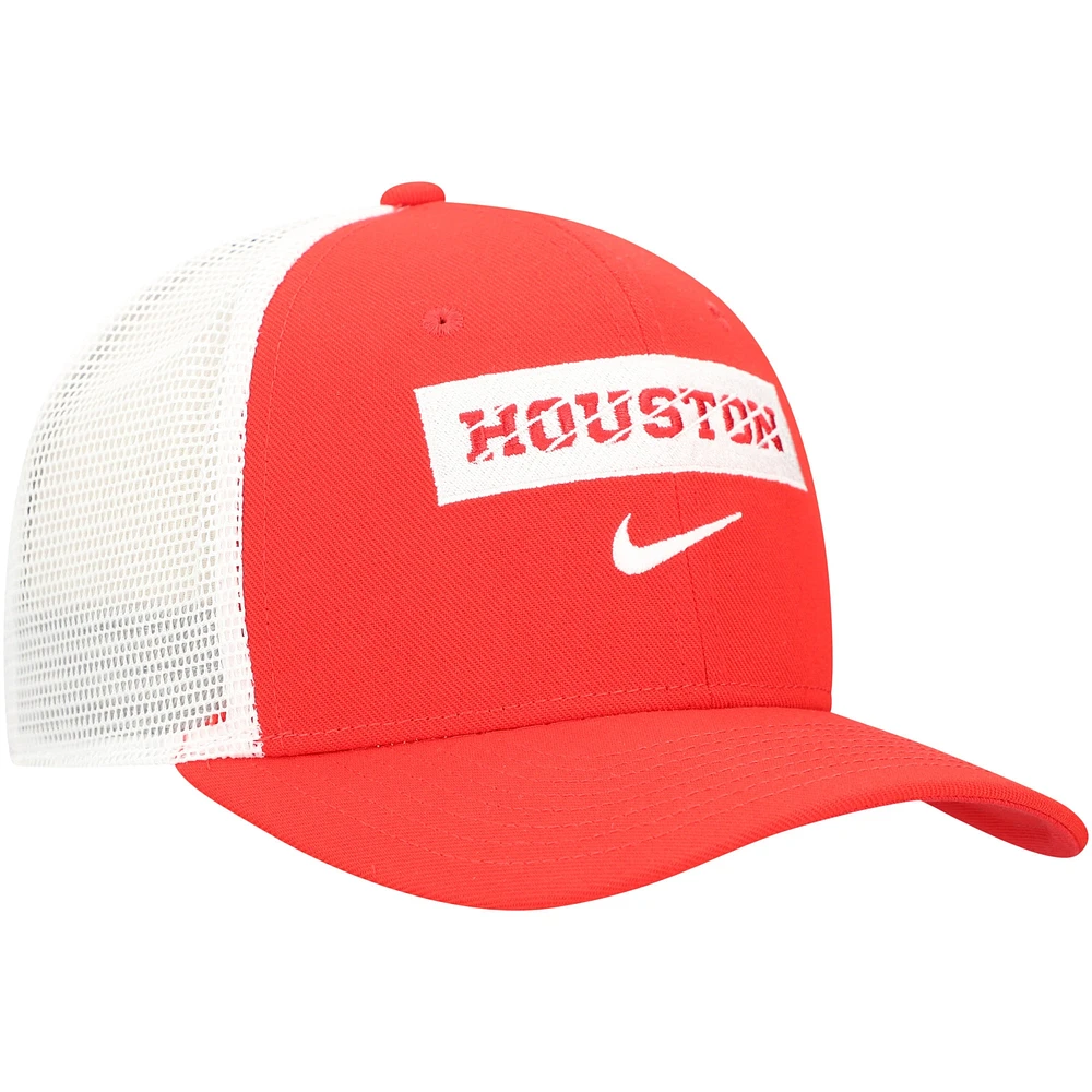 Casquette réglable Nike Houston Cougars 2024/25 Sideline Rise Trucker pour homme, rouge