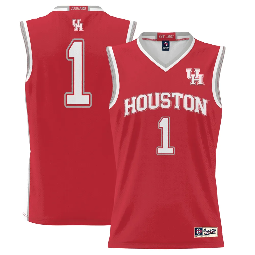 Men's ProSphere #1 White Houston Cougars Baseball Jersey Size: Medium
