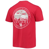 Men's Red Houston Cougars Circle Campus Scene T-Shirt