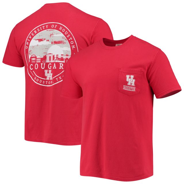 T-shirt rouge Houston Cougars Circle Campus Scene pour homme