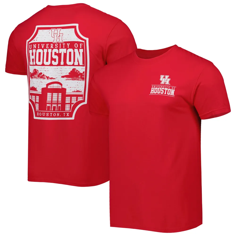 T-shirt rouge Houston Cougars Logo Campus Icon pour homme