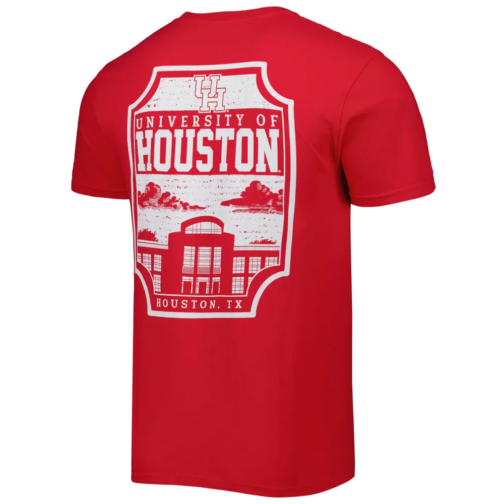 T-shirt rouge Houston Cougars Logo Campus Icon pour homme