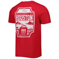 Men's Red Houston Cougars Logo Campus Icon T-Shirt