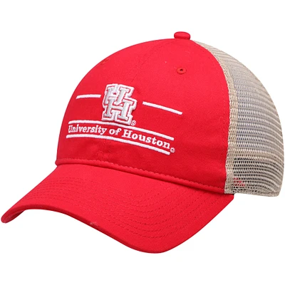 Casquette ajustable The Game rouge Houston Cougars pour hommes Split Bar Trucker