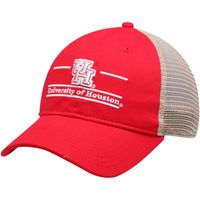 Men's The Game Red Houston Cougars Split Bar Trucker Adjustable Hat