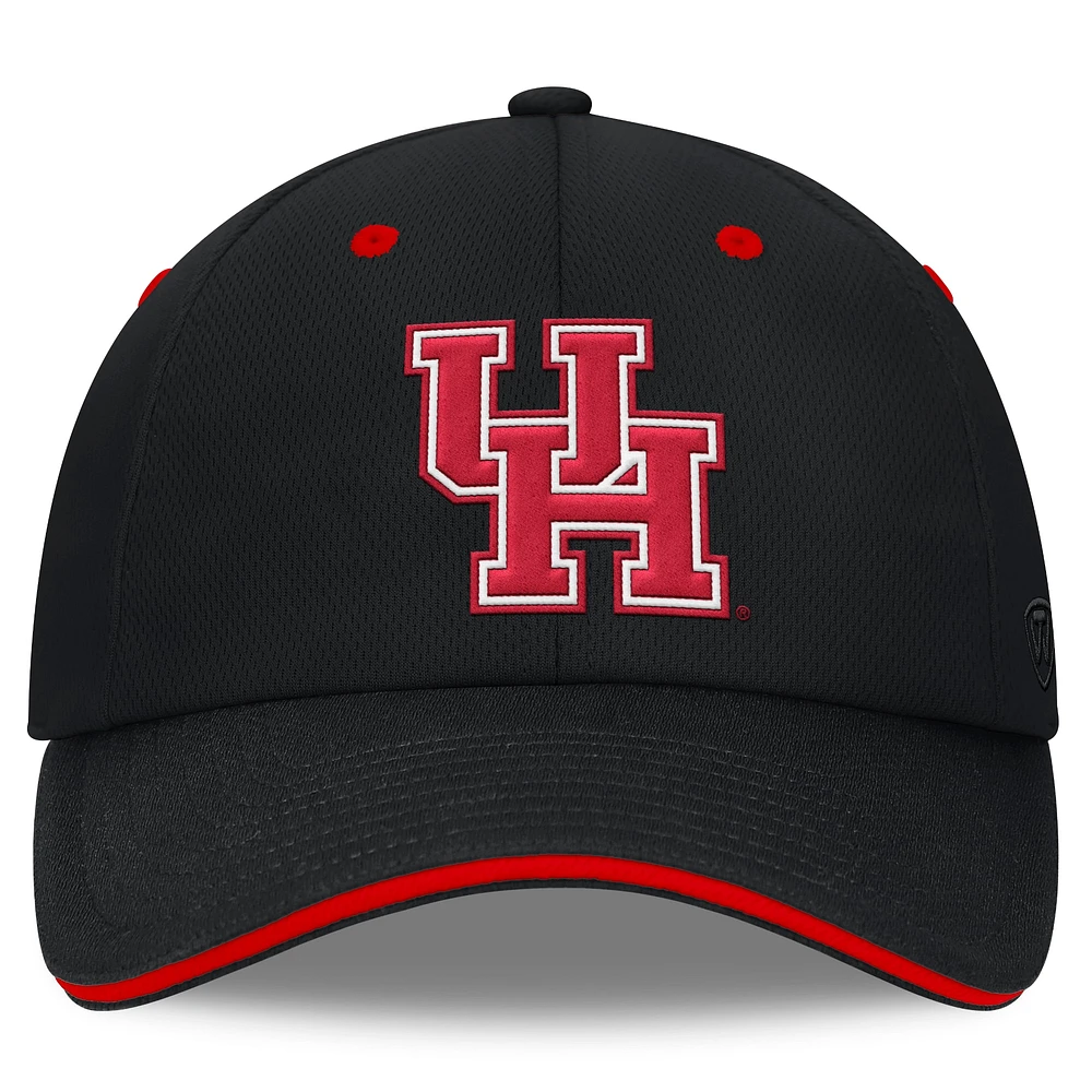 Men's Top of the World Black Houston Cougars Release Adjustable Hat