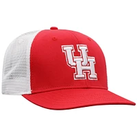 Casquette de camionneur ajustable Victory Baseline rouge/blanc pour homme Top of the World des Houston Cougars
