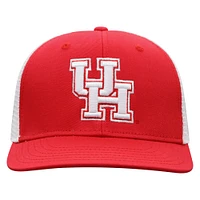 Casquette de camionneur ajustable Victory Baseline rouge/blanc pour homme Top of the World des Houston Cougars