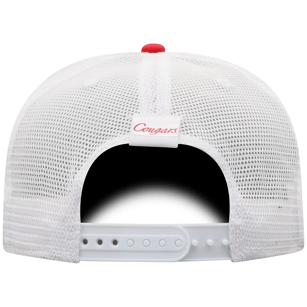 Casquette de camionneur ajustable Victory Baseline rouge/blanc pour homme Top of the World des Houston Cougars