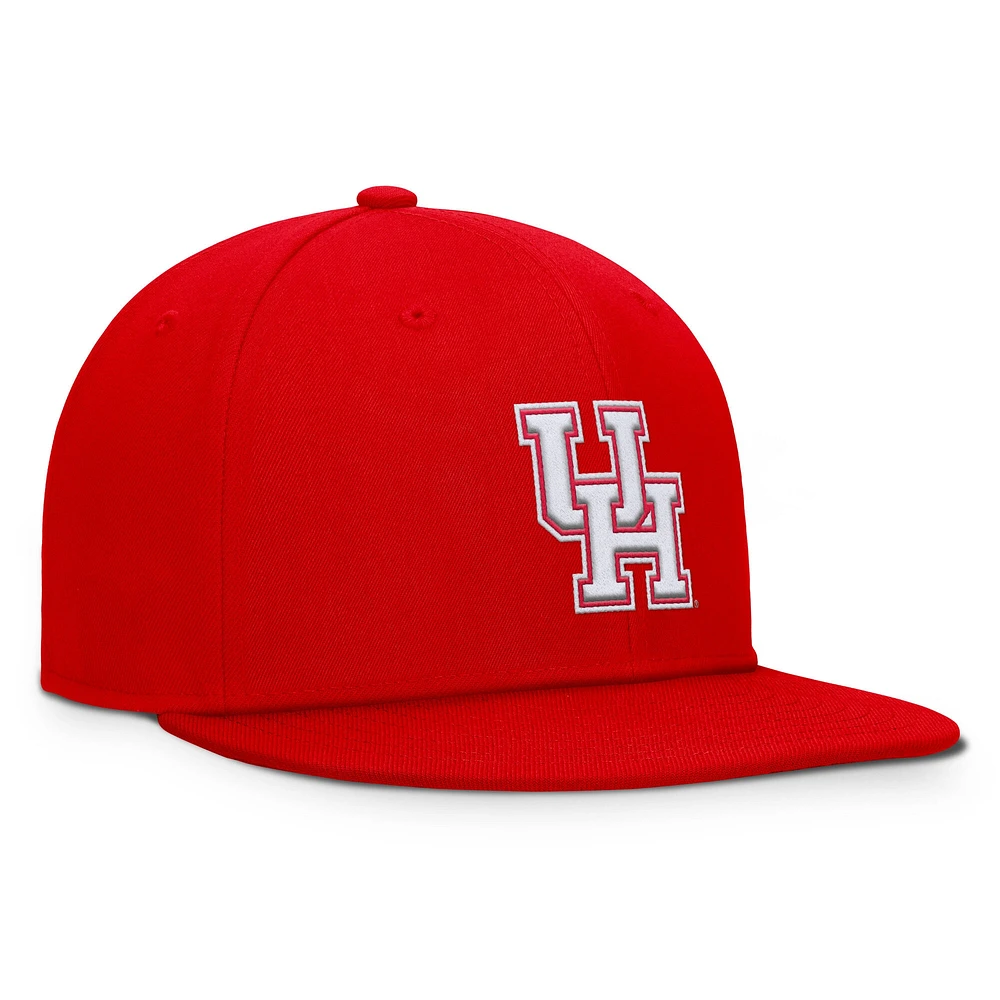 Men's Top of the World Red Houston Cougars Fundamental Snapback Hat