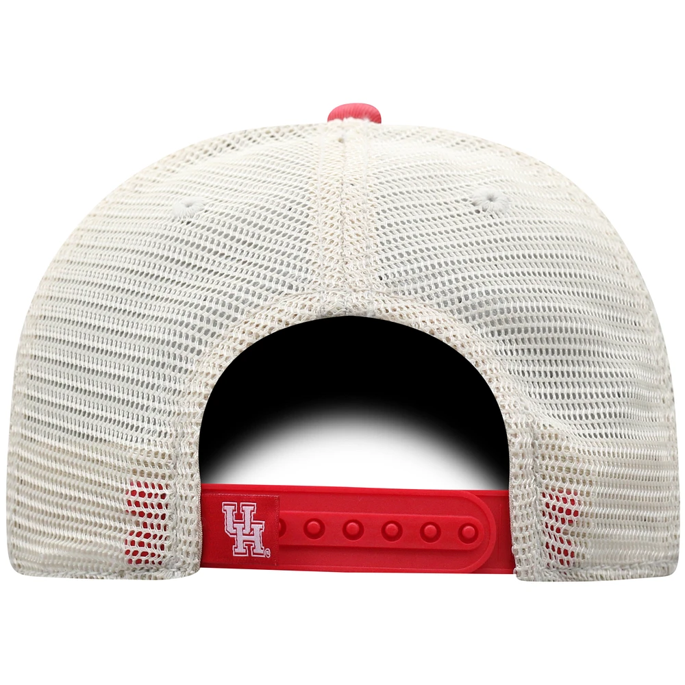 Men's Top of the World Red Houston Cougars Offroad Trucker Snapback Hat