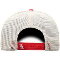 Men's Top of the World Red Houston Cougars Offroad Trucker Snapback Hat