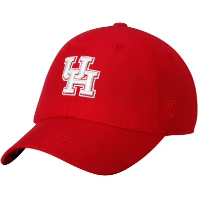 Houston Cougars Top of the World Primary Logo Staple Adjustable Hat - Red