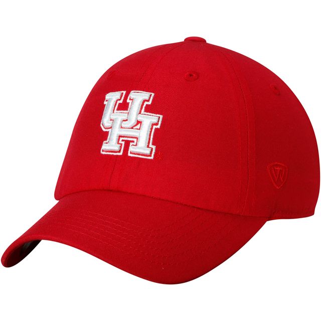 Casquette ajustable à logo principal rouge Houston Cougars Top of the World pour hommes