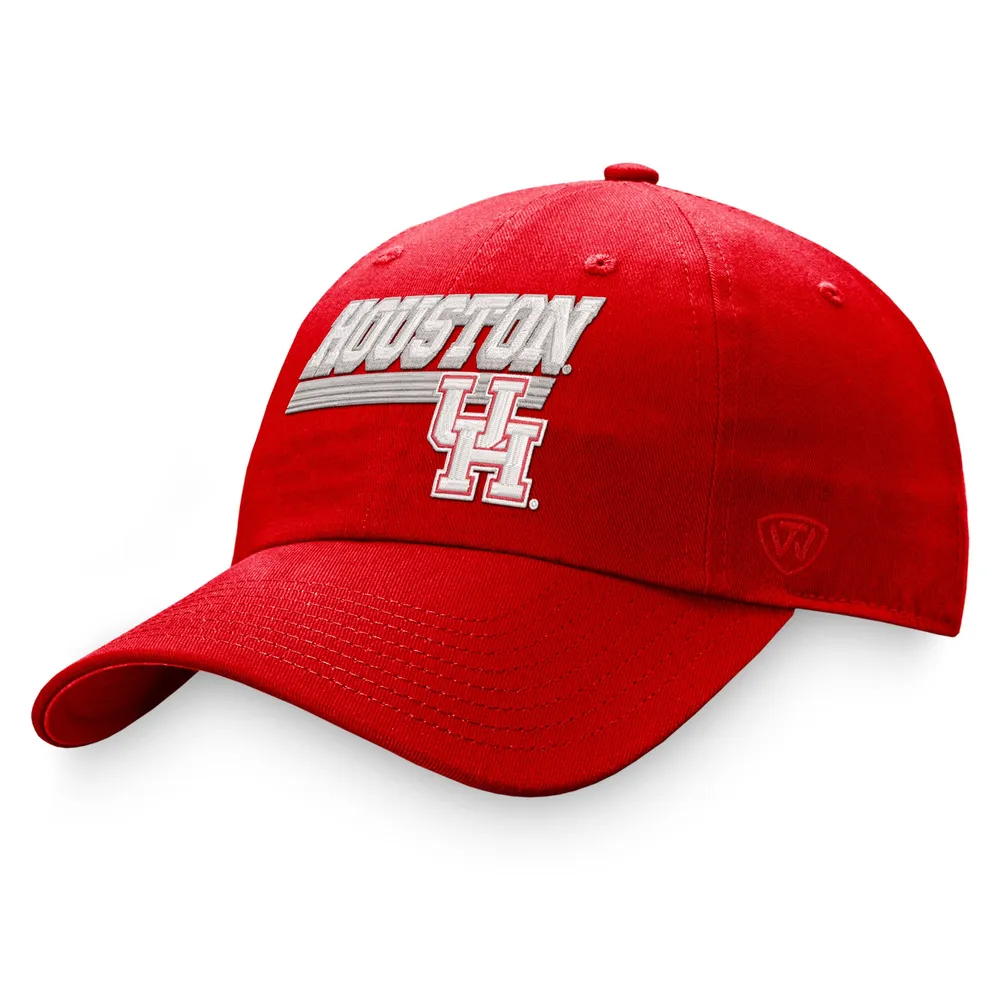 Men's Top of the World Red Houston Cougars Slice Adjustable Hat