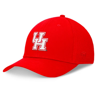 Men's Top of the World Red Houston Cougars Spacer Flex Hat