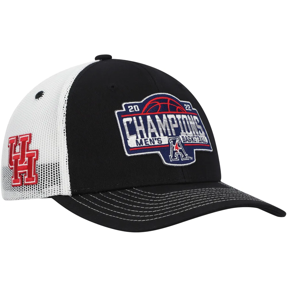 Men's Zephyr Black/White Houston Cougars 2022 AAC Men's Basketball Conference Tournament Champions Locker Room Adjustable Hat