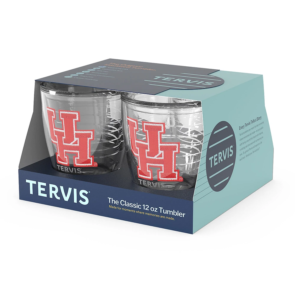 Tervis Houston Cougars, paquet de 4, 12 oz. Ensemble de gobelets emblème