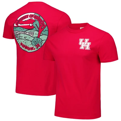 Unisex Red Houston Cougars Scenic Comfort Colors T-Shirt