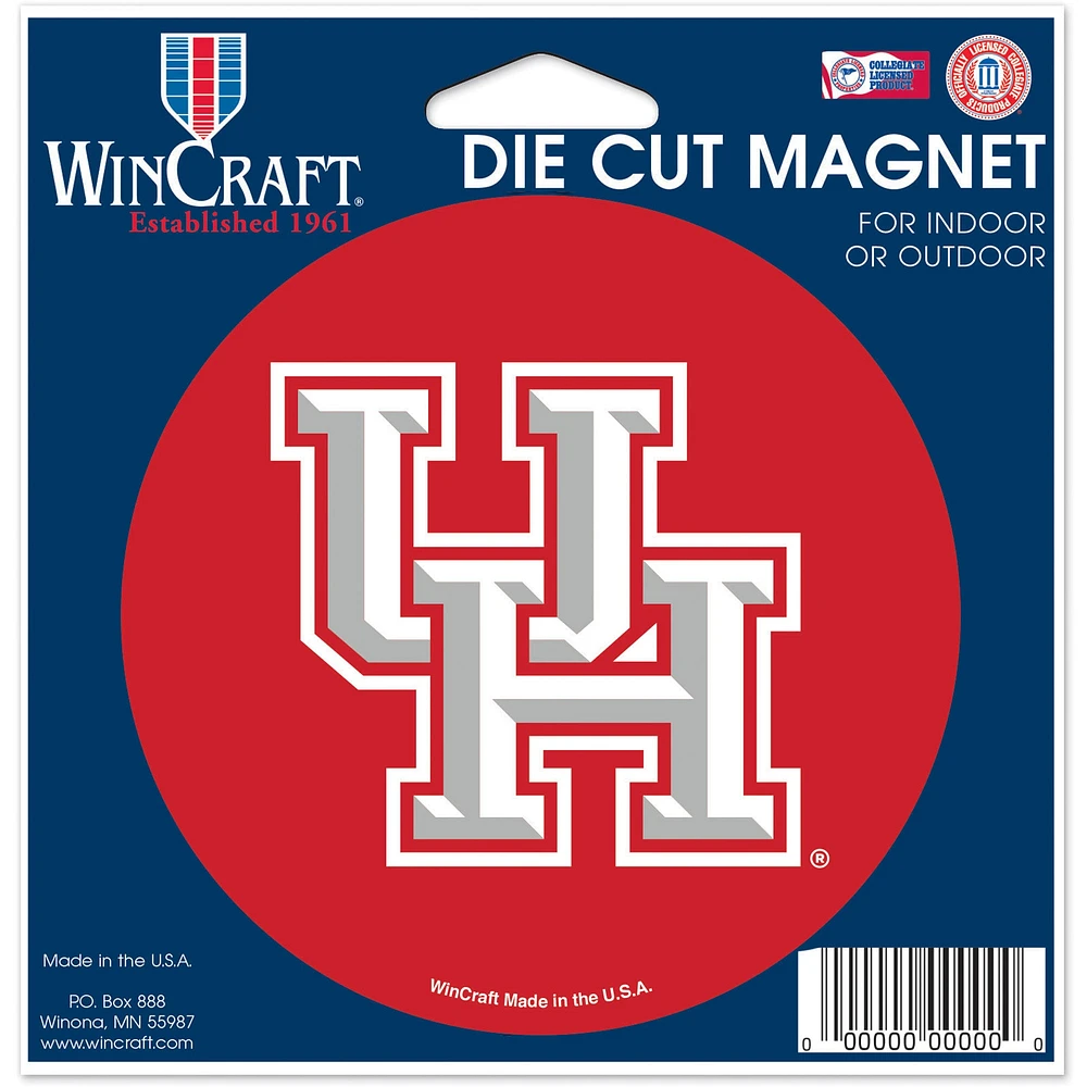 WinCraft Houston Cougars 4'' x 6'' Aimant d'équipe découpé