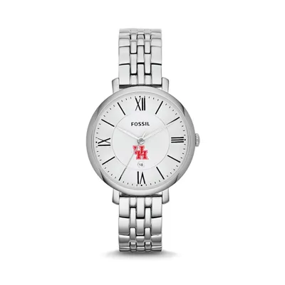 Houston Cougars Fossil Women's Jacqueline Stainless Steel Watch - Silver