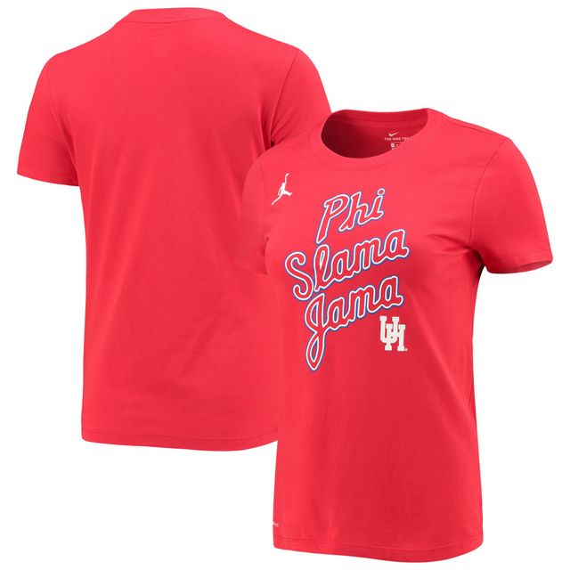 Jordan Brand Houston Cougars Phi Slama Jama Performance T-shirt pour femme rouge