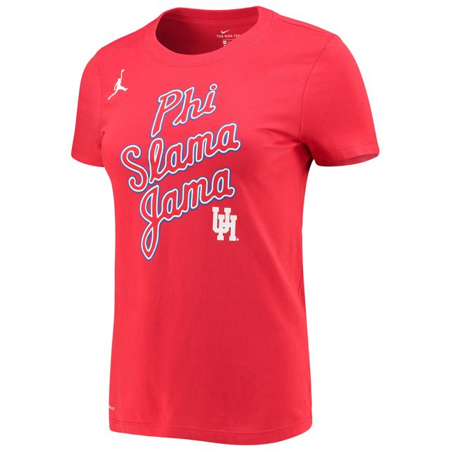 Jordan Brand Houston Cougars Phi Slama Jama Performance T-shirt pour femme rouge