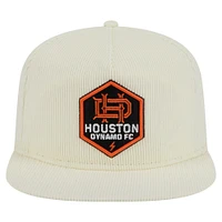 Men's New Era  Cream Houston Dynamo FC 2025 Kickoff Snapback Golfer Hat