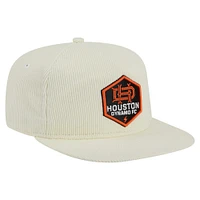 Men's New Era  Cream Houston Dynamo FC 2025 Kickoff Snapback Golfer Hat