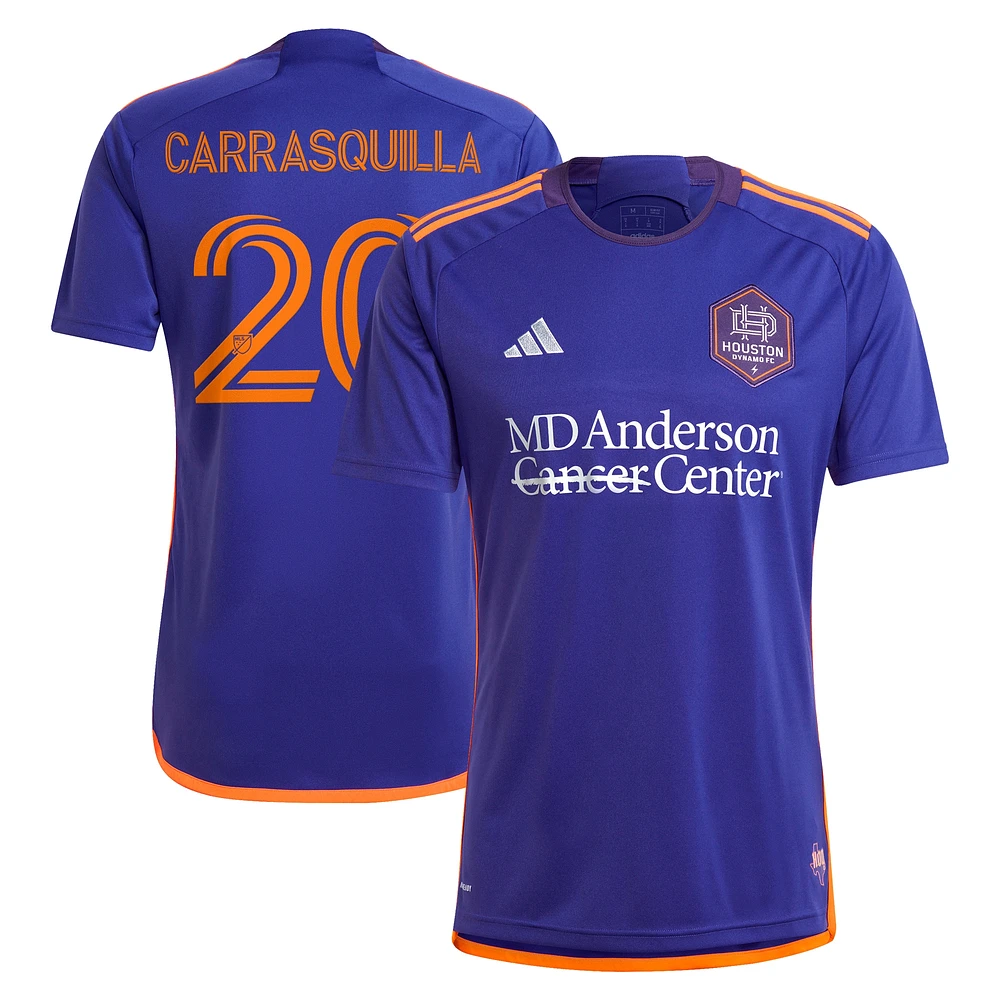 Maillot de joueur adidas Adalberto Carrasquilla violet Houston Dynamo FC 2024 Still Holdin' Replica pour homme