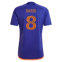 Maillot de joueur adidas Amine Bassi violet Houston Dynamo FC 2024 Still Holdin' Replica pour homme