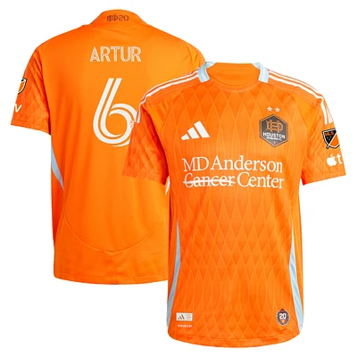 Maillot de joueur authentique adidas Artur Orange Houston Dynamo FC 2025 pour homme