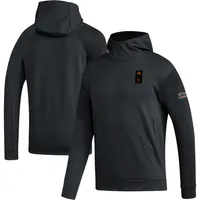 Men's adidas Black Houston Dynamo FC 2023 Player Travel Pullover Hoodie