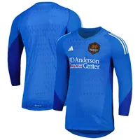 Men's adidas Blue Houston Dynamo FC 2023 Goalkeeper Long Sleeve Replica Jersey