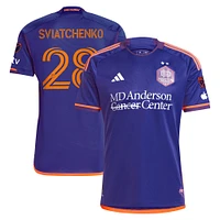 Maillot de joueur authentique adidas Erik Sviatchenko Houston Dynamo FC 2025 Still Holdin' Purple pour homme