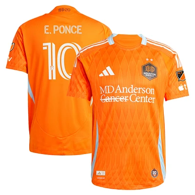 Men's adidas Ezequiel Ponce Orange Houston Dynamo FC 2025 Season 20 Authentic Player Jersey