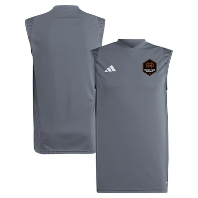 Maillot d'entraînement sans manches adidas Houston Dynamo FC 2024 pour homme, gris