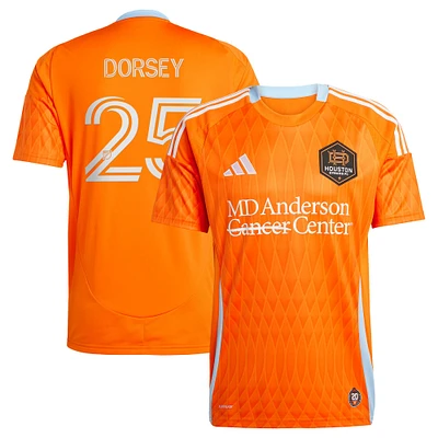 Men's adidas Griffin Dorsey Orange Houston Dynamo FC 2025 Season 20 Replica Player Jersey