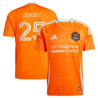 Men's adidas Griffin Dorsey Orange Houston Dynamo FC 2025 Season 20 Replica Player Jersey
