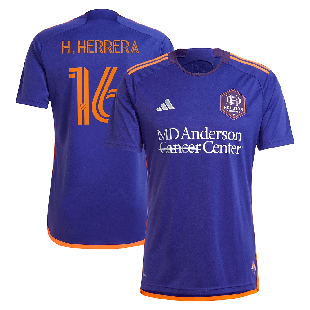 Maillot de joueur adidas Héctor Herrera violet Houston Dynamo FC 2024 Still Holdin' Replica pour homme